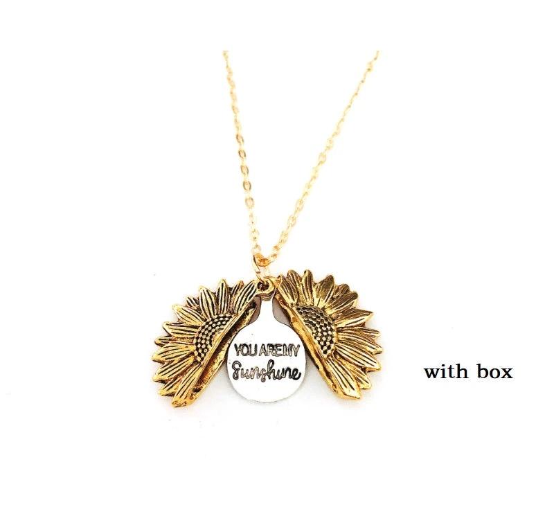 Collar de Letras Dobles Girasol