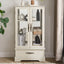 Elegant Lighted Curio Display Cabinet with Adjustable Shelves