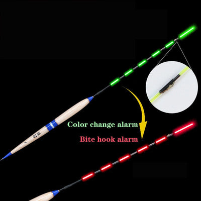 Smart Fishing Float Bite Alarm Fish Bite Bait LED Light Color Change Automatic Night Electronic Changing Buoy Strike Intelligent - Korvel