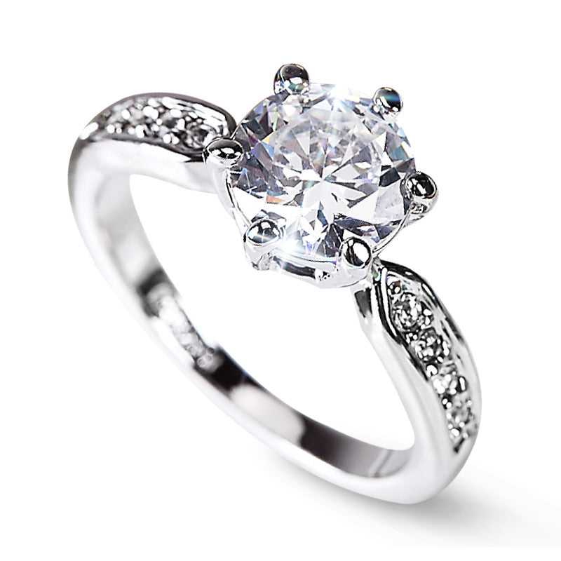 Elegant and luxurious wedding ring, women's Korean version of the living mouth ring - Korvel