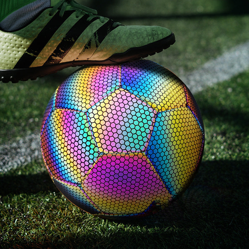 Premium PU Reflective Soccer Ball - Size 5