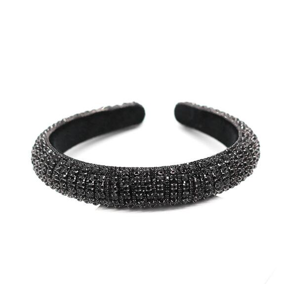 Baroque Full Crystal Hair Bands For Women Lady Luxury Shiny Padded Diamond Headband Hair Hoop Fashion Hair Accessories - Korvel