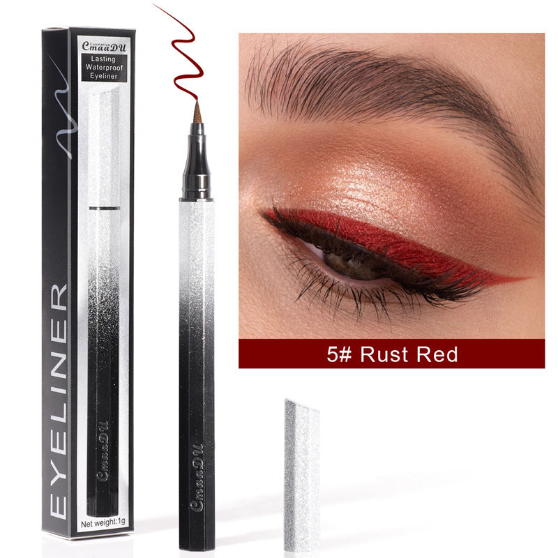 CmaaDu Eyeliner Pencil Waterproof Sweatproof Not Smudged Cool Black Starry Sky Thin Head Eyeliner - Korvel