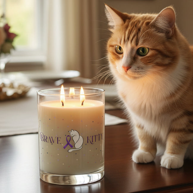 Brave Epikitty Soy Candle - Epileptic Cat Awareness