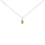 Pendentif en Émeraude et Diamant Halo en Or Blanc 10K