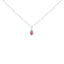 Pendentif en Émeraude et Diamant Halo en Or Blanc 10K