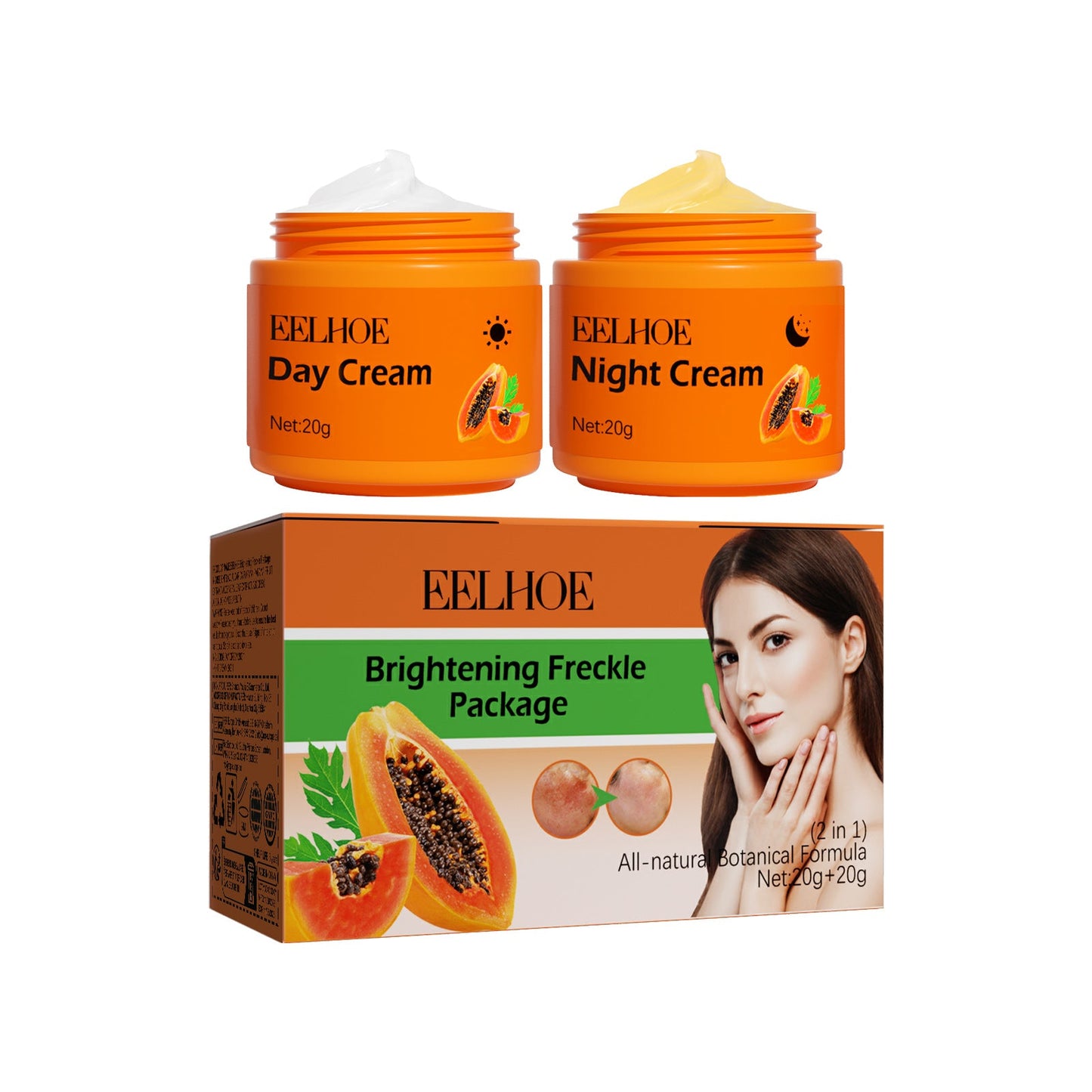 Crème hydratante éclaircissante à la papaye pour une peau radieuse