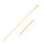 Chaîne en or jaune 10 carats avec coupe diamant en corde - 1,5 mm