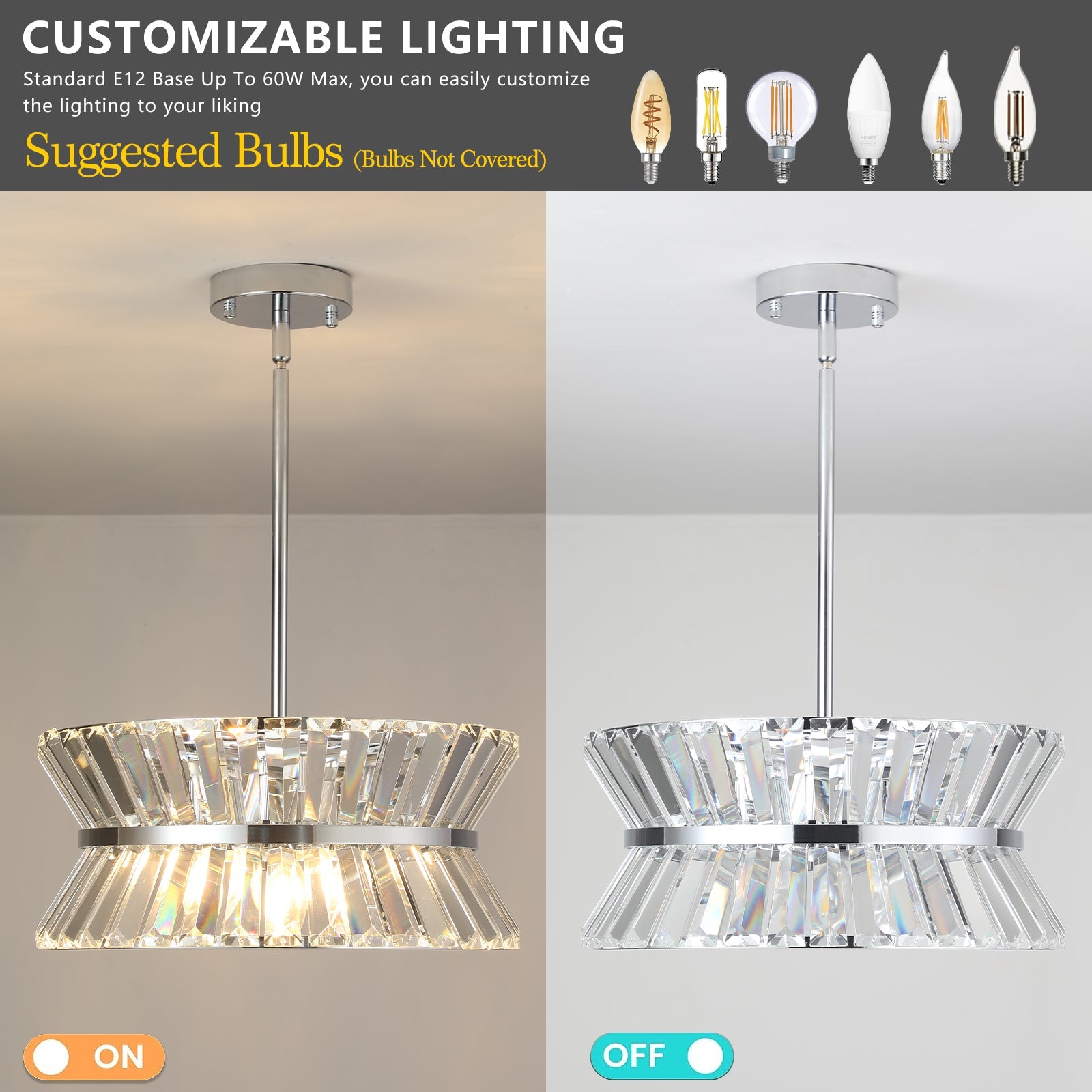 Modern Crystal Chandelier for Living-Room Round  Cristal Lamp Luxury Home Decor Light Fixture - Korvel