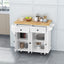 Elegant Kitchen Island Cart with Storage and Locking Wheels