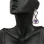 Boucles d'oreilles en argent sterling avec améthyste véritable de 6,31 carats et spinelle noir