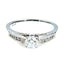 Bague de fiançailles en diamant naturel de 0,50 ct en or blanc 14KT