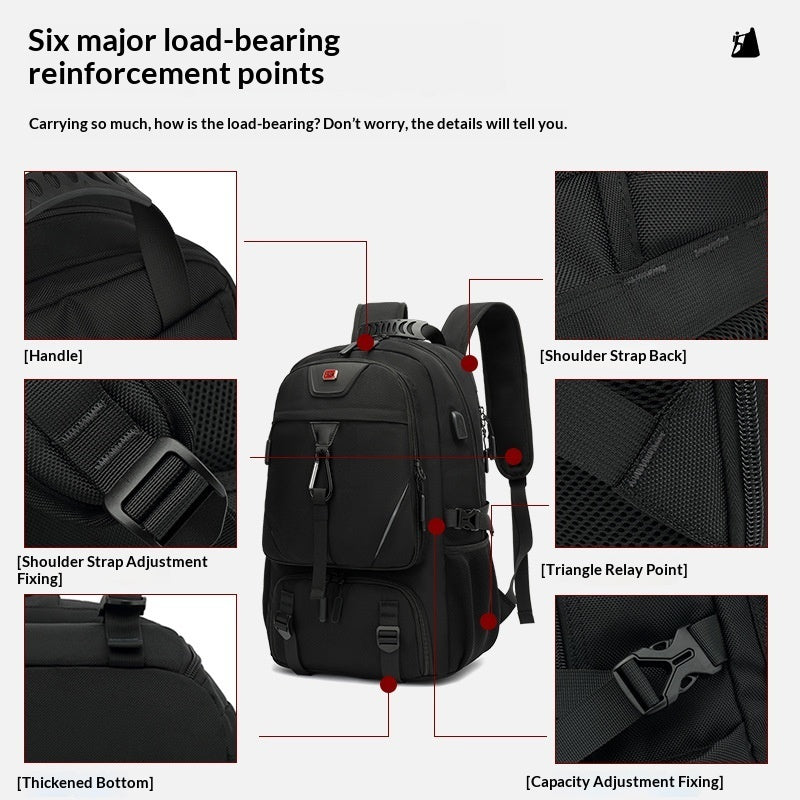 Mochila de Senderismo Impermeable Premium con Capacidad Extra Grande