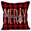 Christmas Pillowcase Linen Red Black Checkered Letter Printed Pillow Cover Holiday Living Room Decoration - Korvel