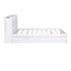 Queen Size Storage Platform Bed with Pull Out Shelves and Twin XL Size Trundle  White - Korvel