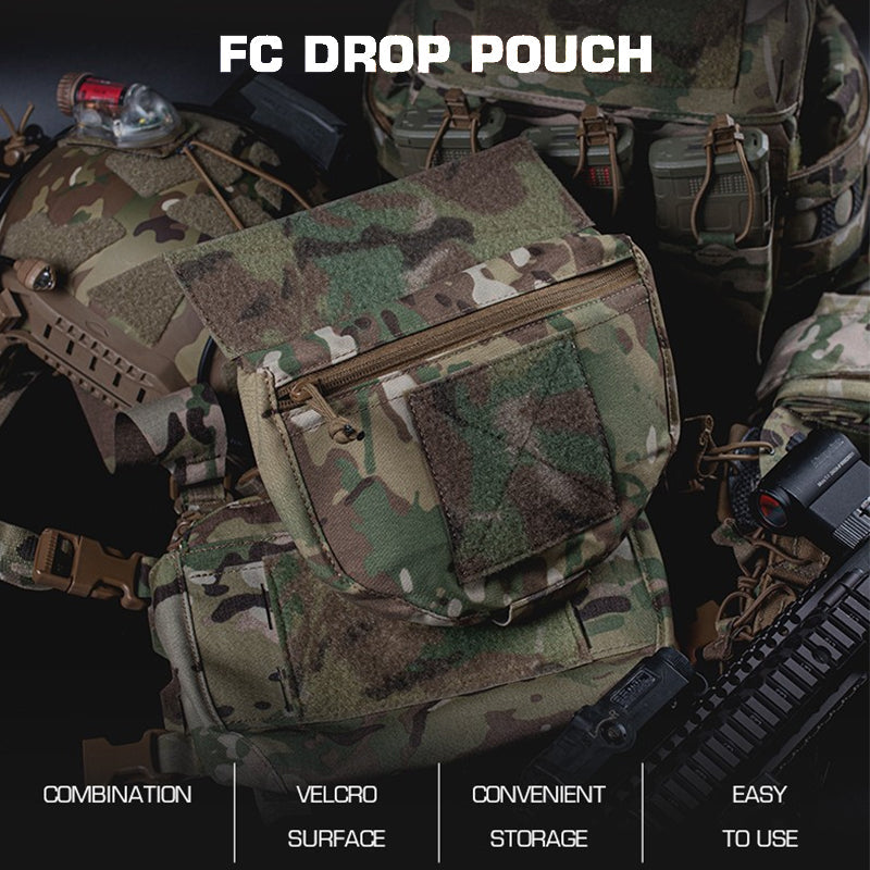 Tactical Hunting Vest with Drop Pouch for Outdoor Sports