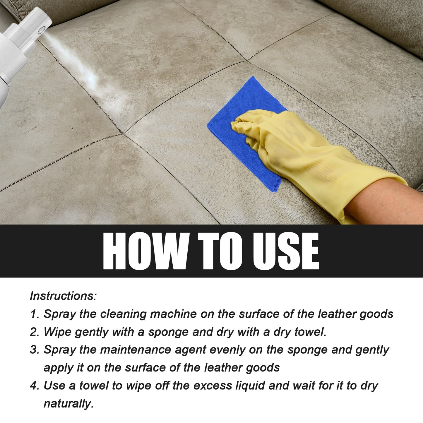 Leather Cleaning And Maintenance Agent, Leather Care Leather Suit Sofa Maintenance Cleaner - Korvel