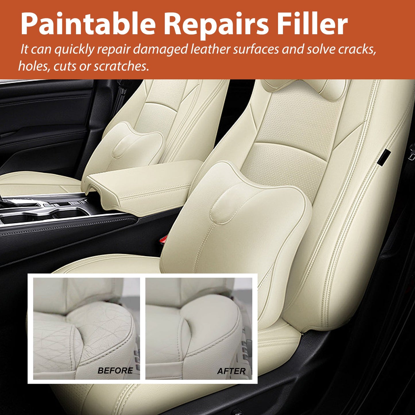 Leather Filling Cream, Car Seat Leather Sofa Leather Bag Leather Shoes Leather Clothing Care Cream - Korvel