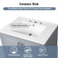 30" Bathroom Vanity with Sink, Multi-functional Bathroom Cabinet with Doors and Drawers, Solid Frame and MDF Board, Grey - Korvel