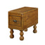 Solid wood end table, rectangular 23.6 inch narrow edge table with drawers, vintage bedside table， Antique Brown - Korvel