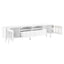 Two sets of ON-TRANS cream style TV stands and coffee tables, suitable for TVs under 80 inches, white - Korvel