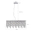 Silver elegant oval crystal pendant light, modern ceiling fixture with reflective suspended crystal (bulb not included) - Korvel