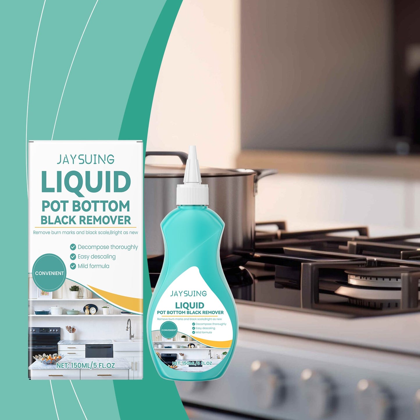 Kitchen Grease Cleaner Remove Grease And Dirt From The Bottom Of Kitchen Pans Polishing Anti-Rust Cleaner - Korvel