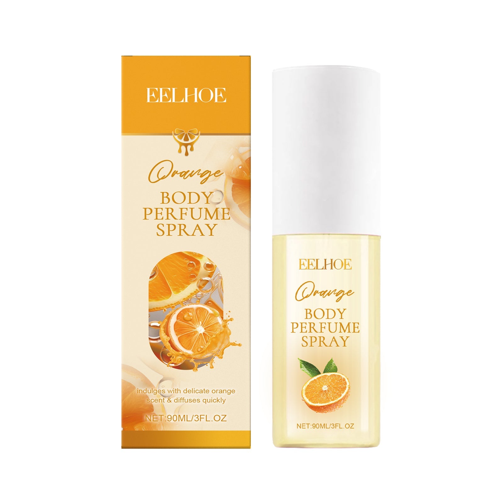 Orange Body Perfume Spray Light Fresh fragrance Keep fragrance portable fruit fragrance spray - Korvel
