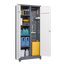 Metal storage cabinets, lockable cleaning tool cabinets, high broom tool organizers, and large storage cabinets in storage store - Korvel