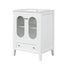 Meuble de salle de bain blanc de 24" avec lavabo et rangement