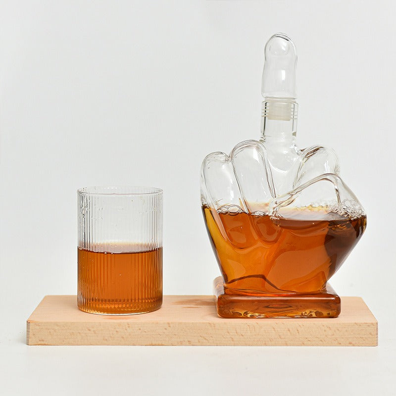 Finger Whisky Decanter Wine Glass Decanter Whiskey Container Dispenser For Beverage - Korvel