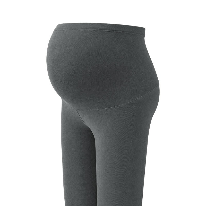 Pregnant Women's Shark Pants Do Not Drop Off Leggings Double Sided Brushed Large Size 100kg High Waist Hip Lifting Barbie Pants - Korvel