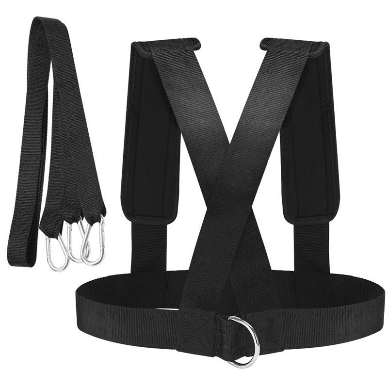Running Exercise Workout Expander Fitness Band Resistance Bands Weight Bearing Shoulder Strap for Speed Training - Korvel