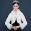 Bride's wedding dress fur shawl women's warm white cloak cheongsam jacket red cloak - Korvel
