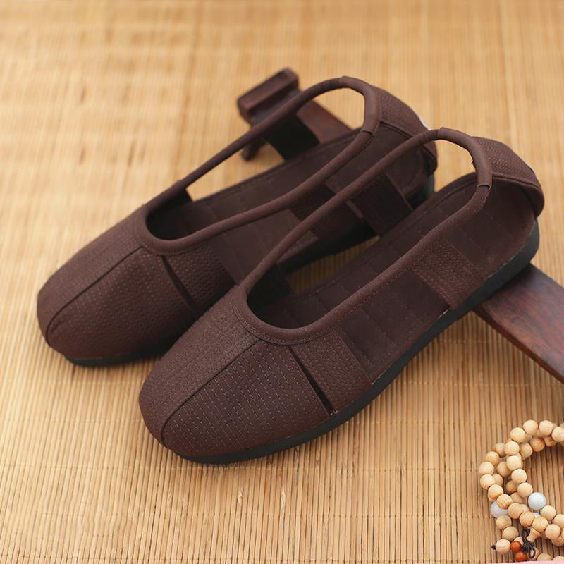Monk Shoes Single Shoes Arhat Shoes Men's Cloth Top Cotton Shoes Monk Light soled Meditation Shoes - Korvel