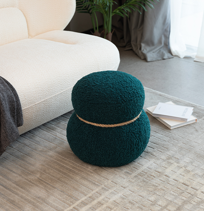 Tabouret Bonhomme de Neige Vert Foncé WKJ1Y avec Coussin Doux