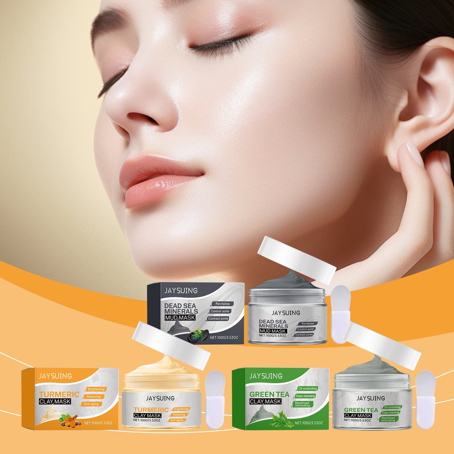Facial Mud Mask Series Moisturizes And Controls Oil, Firming And Smoothing Facial Skin To Even Skin Tone - Korvel