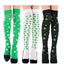 Irish Festival Green Trefoil Stockings Over the Knee Socks St Patrick's Day Party Striped Socks - Korvel