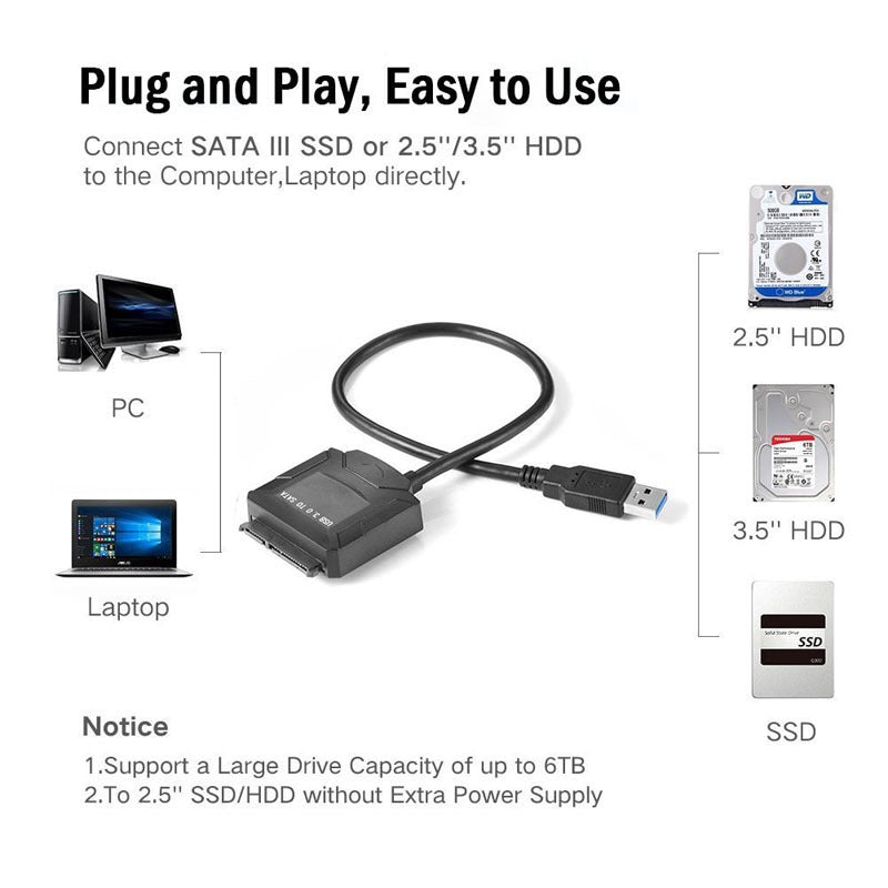 Câble de disque dur SATA vers USB 3.0 Premium