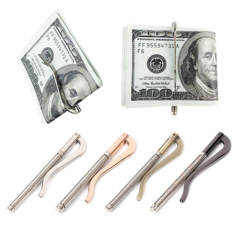 Premium Unisex Metal Bifold Money Clip - Elegant Cash Holder