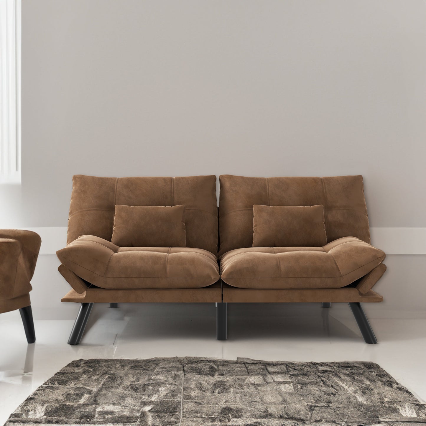 Sofá Cama Moderno Plegable Convertible Marrón