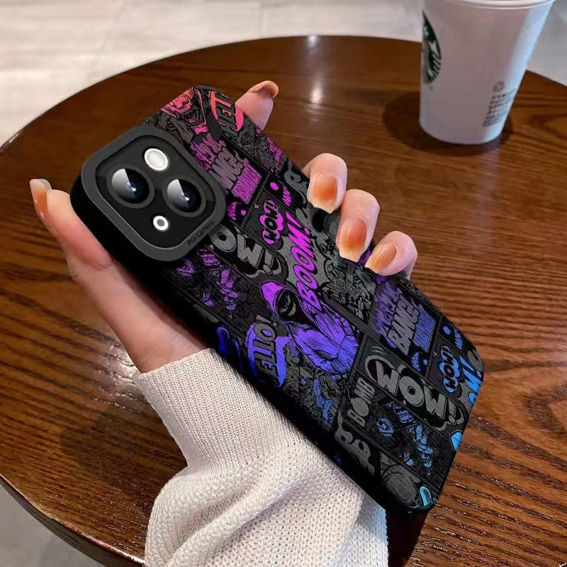 Trendy brand suitable for iPhone 13/14 Promax Apple 12/11 cartoon phone case XR all inclusive XS soft 7p - Korvel