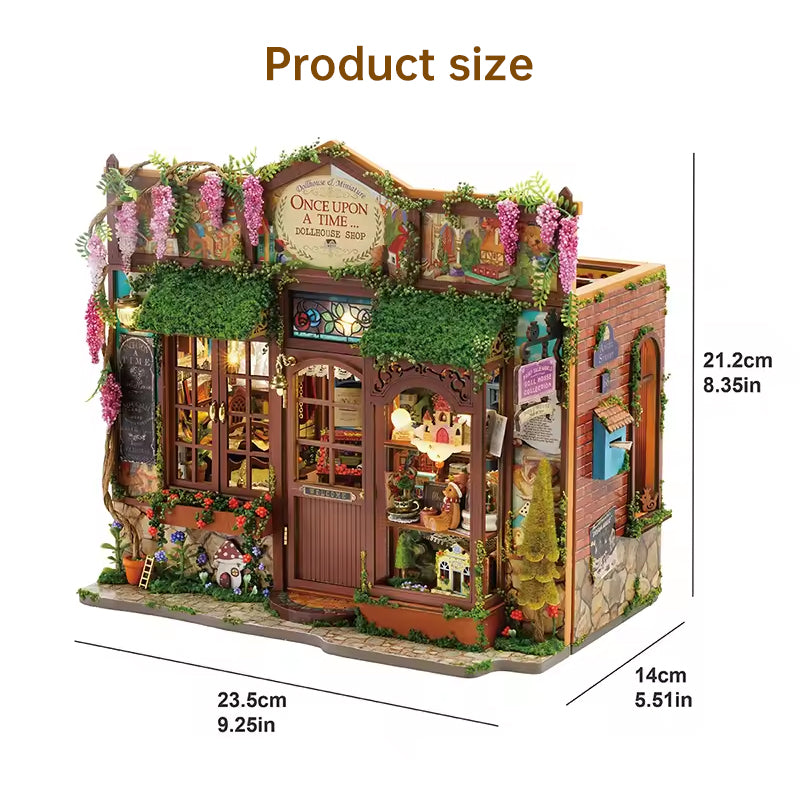 DIY wooden fairy-tale Wonderhous: mini bookends, assembleable houses, gifts, home decor - Korvel
