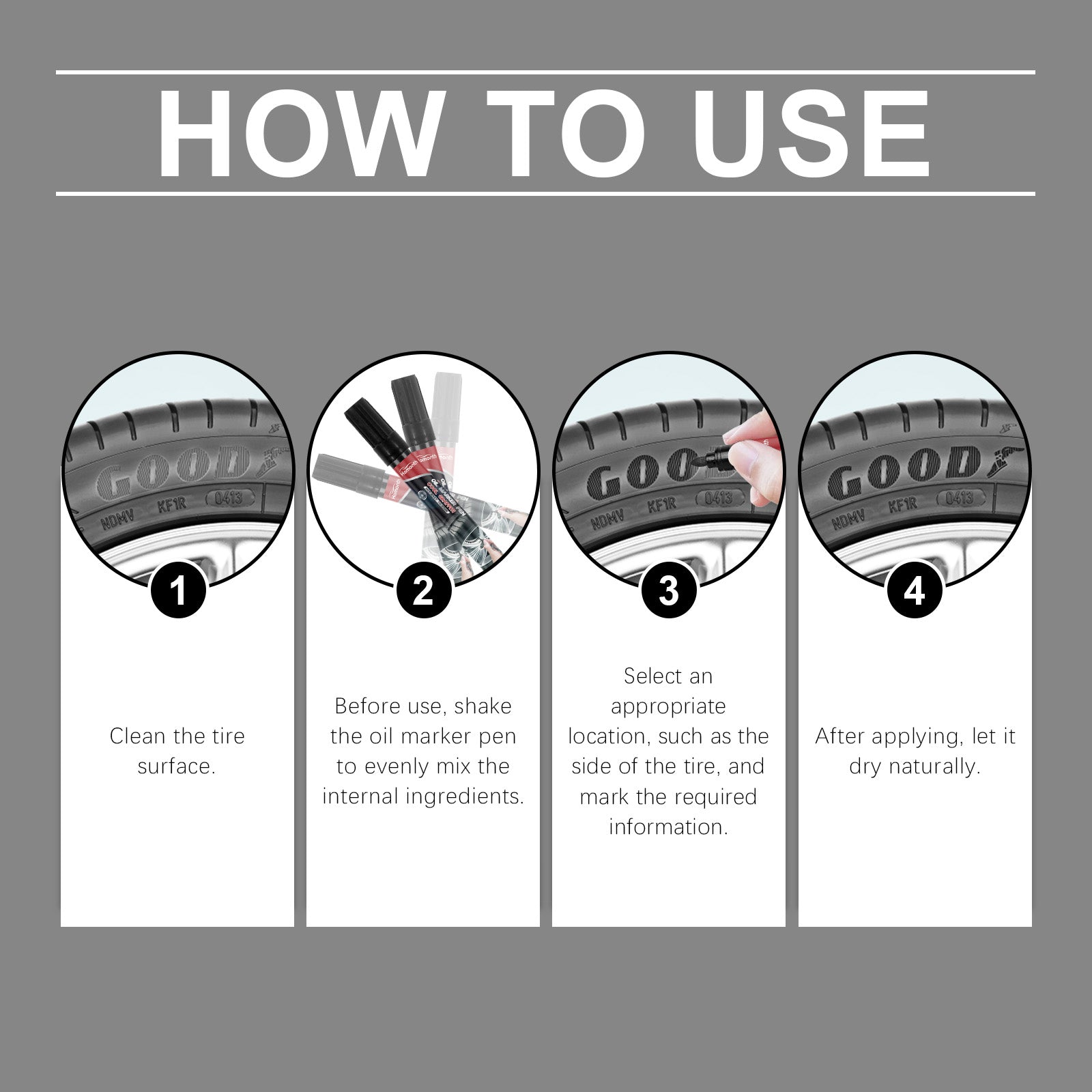 Car Tire Oil Marker Car Tire Paint Graffiti Paint Cool Diy Car Marker - Korvel