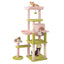 Arbre à chat floral de 58 pouces - Tour multi-niveaux premium en rose