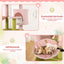 Arbre à chat floral de 58 pouces - Tour multi-niveaux premium en rose