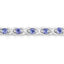 Bracelet en argent sterling tanzanite véritable de 0,91 carat