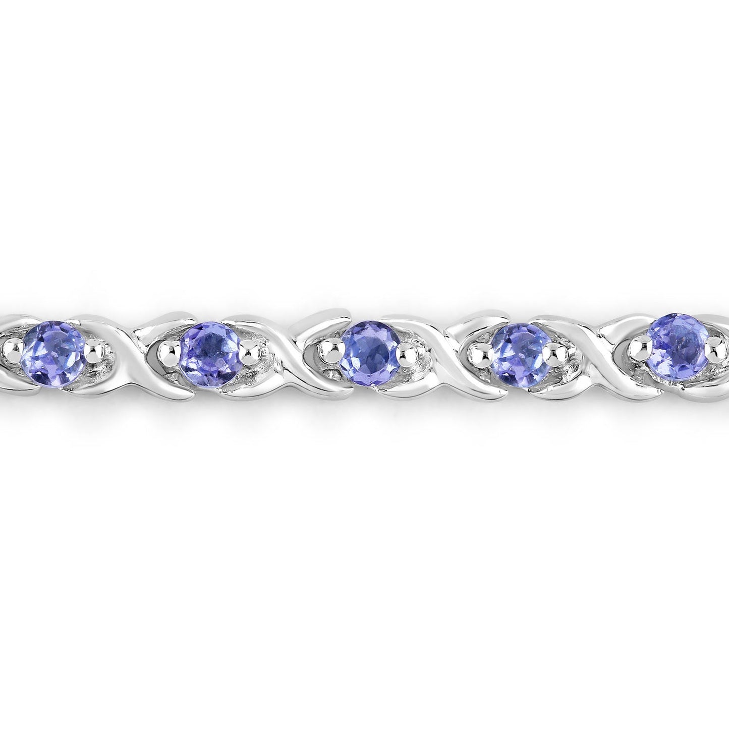 Bracelet en argent sterling tanzanite véritable de 0,91 carat