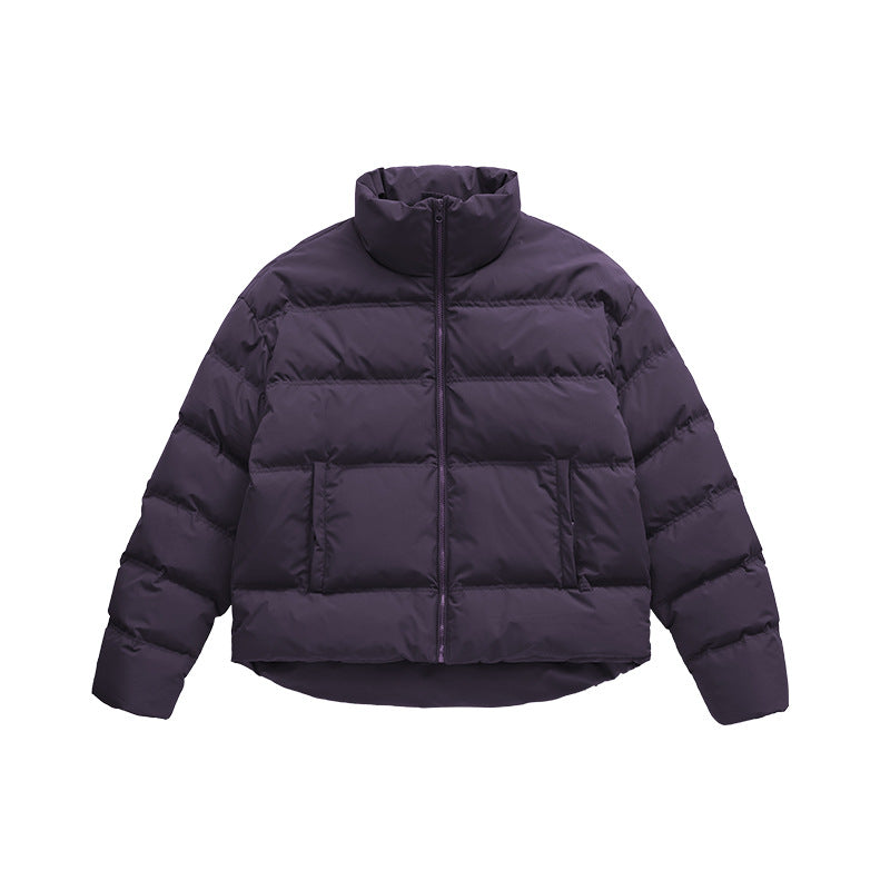 Solid Color Puffer Jacket for Men and Women