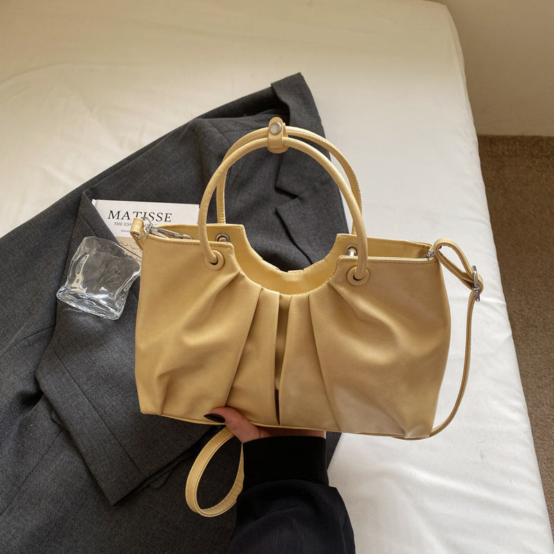 Bolso de hombro con forma de nube plisada Niche para mujeres